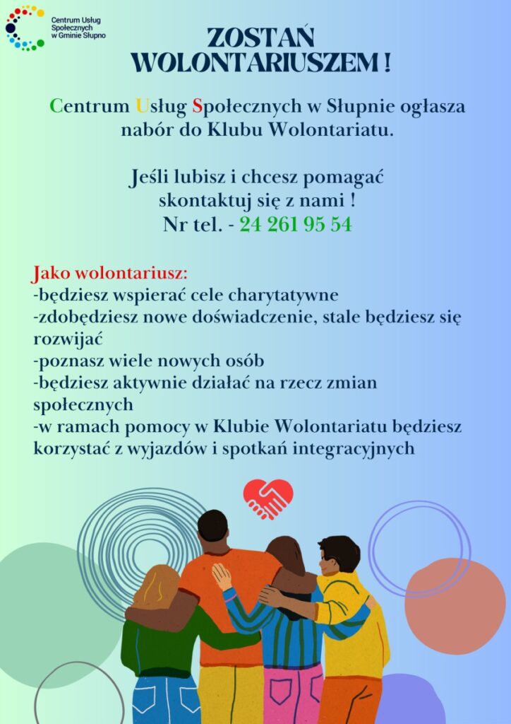 Nabór wolontariuszy do Klubu Wolontariatu